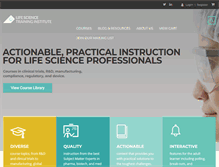 Tablet Screenshot of lifesciencetraininginstitute.com